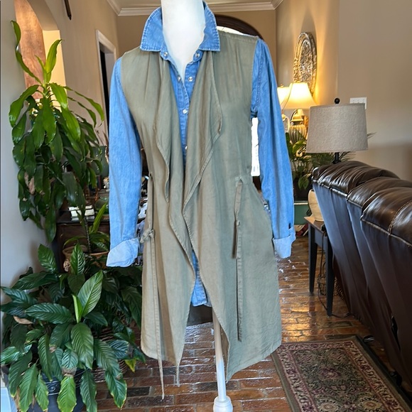 Badgley Mishka waterfall front vest szM - Picture 2 of 12